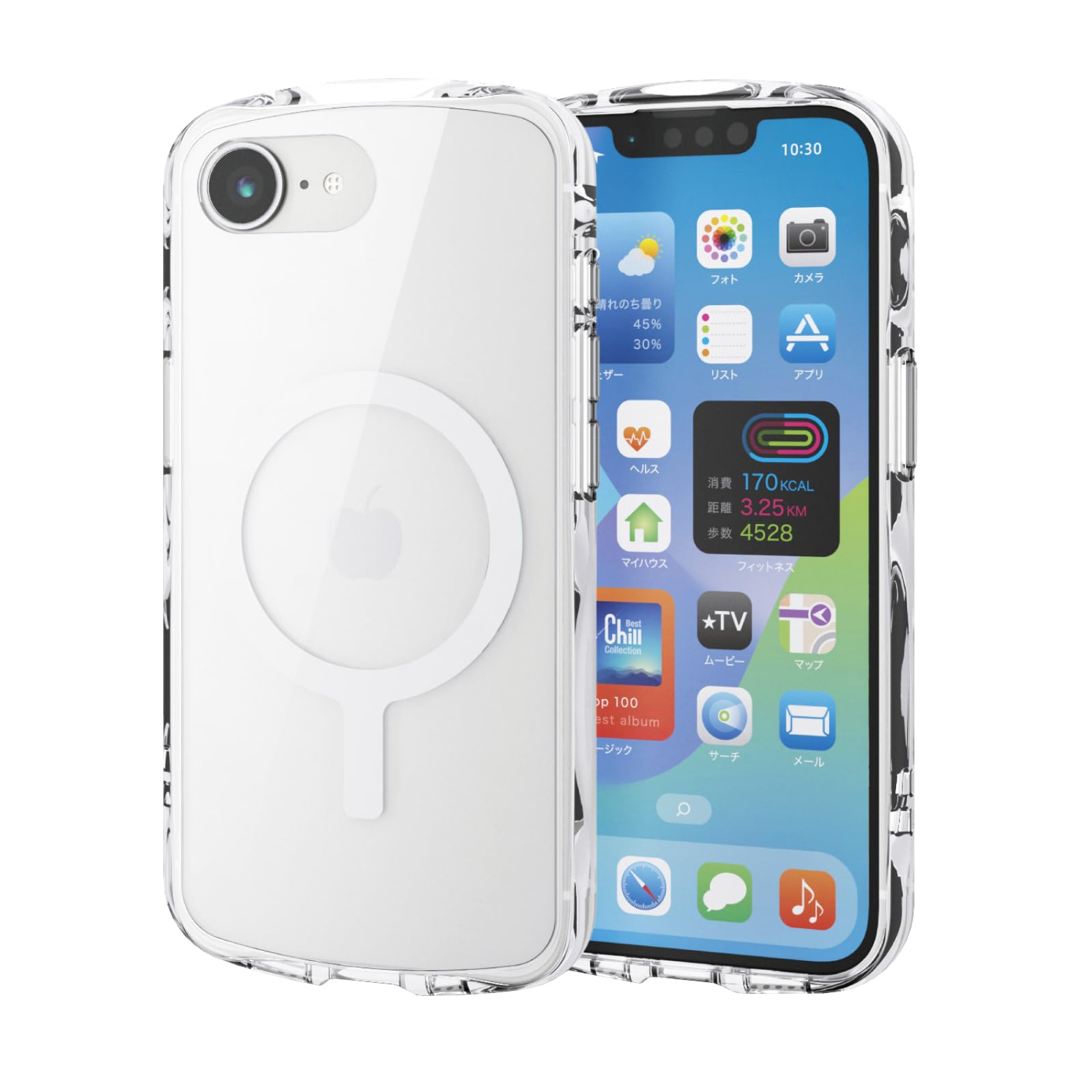 Amazon.co.jp: エレコム iPhone17e ケース カバー クリスタルクリア 耐